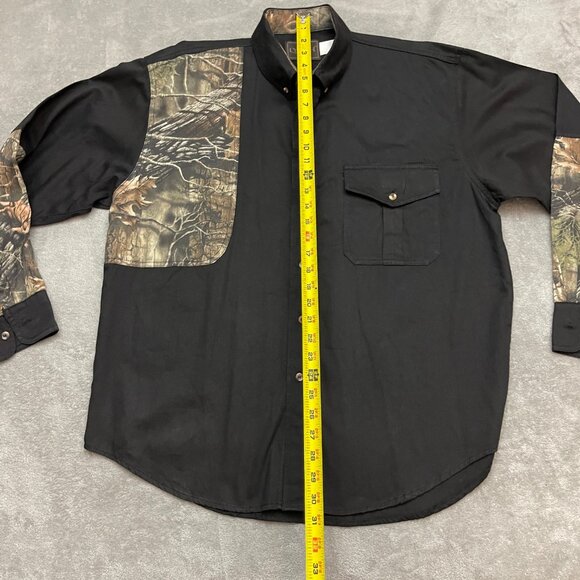 Lynch Men’s Shirt Black Camo Long Sleeve Button Down Size Large Hunting Outdoor - Picture 4 of 7
